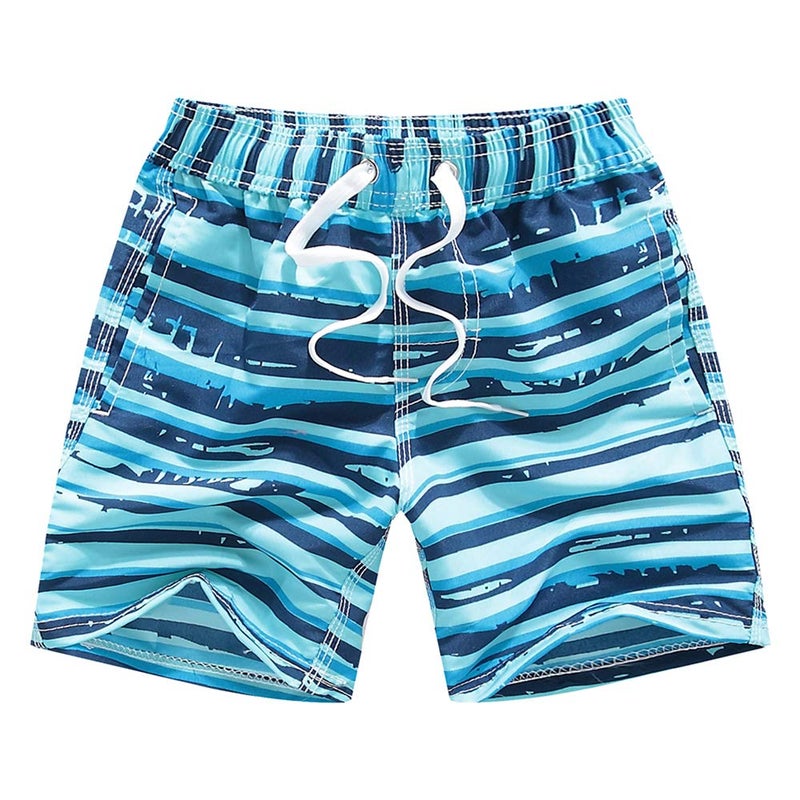 techcity Boys Swim Trunks, Quick Dry Beach Swim Shorts Little Boys Bathing Suit Swimsuit Toddler Boy Swimwear with Mesh Lining, 3-14 Years (11-12 Years, Sky Blue) - Image 1